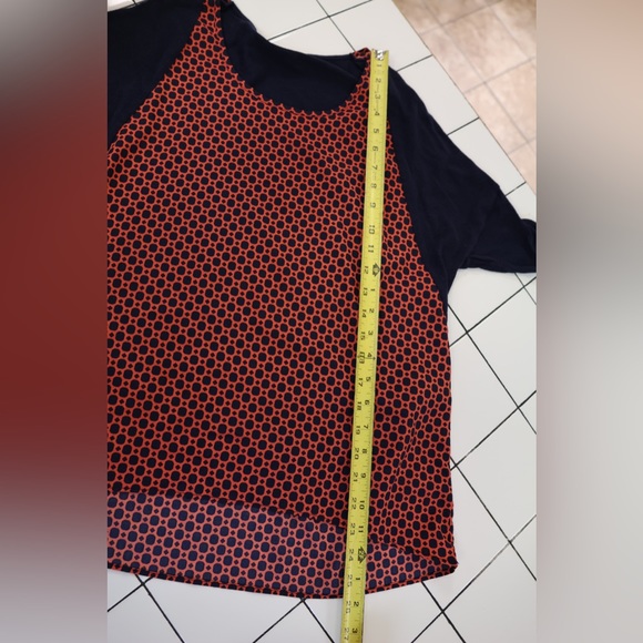 Anthropologie Yellow Bird Hi Low Top Shirt sz S Red Blue Tunic - Picture 7 of 8